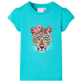 Kids T-Shirt Cotton Mint 116 Children's Top Kids Clothing Kids Wear Kids' Tops