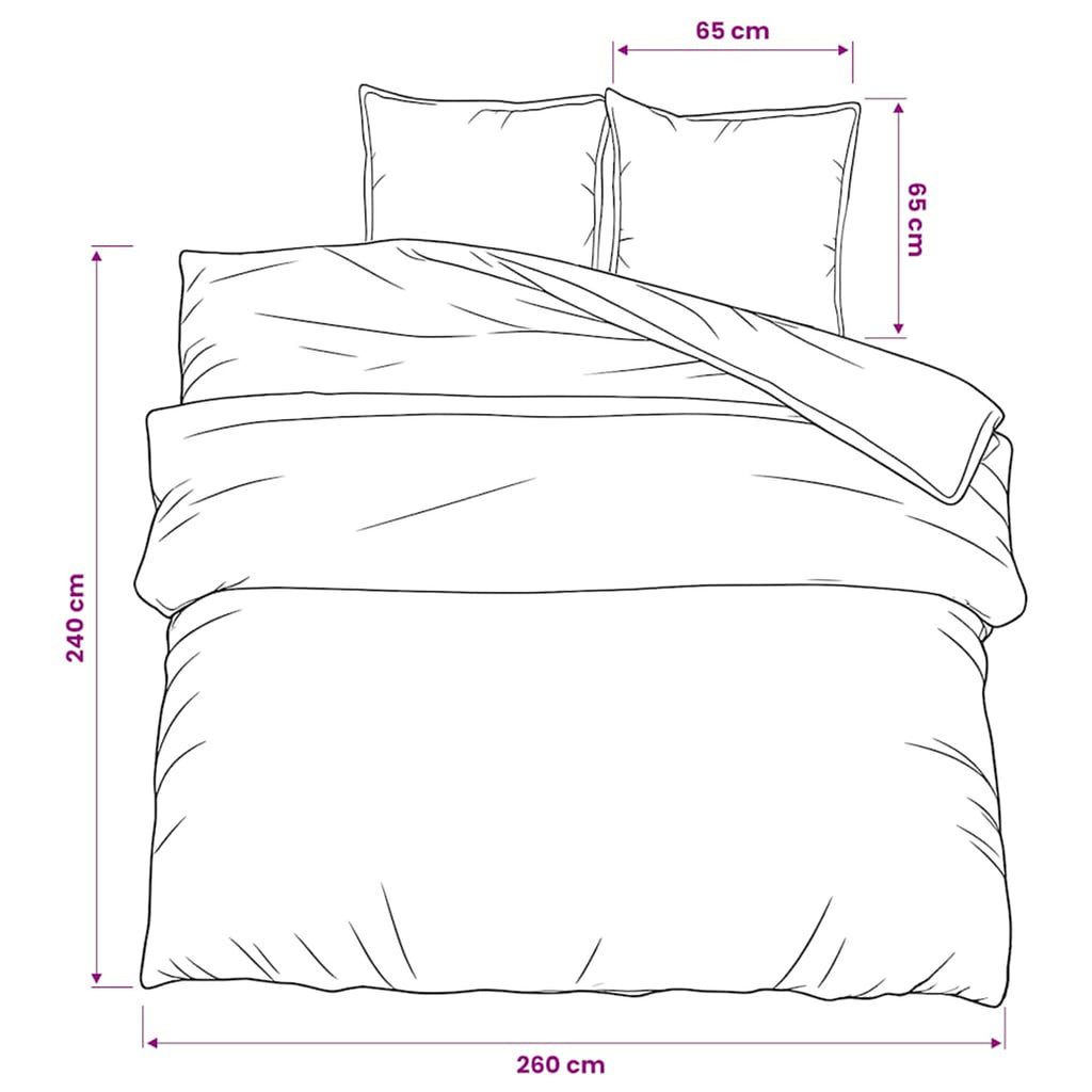 Duvet Cover Cotton White 240 x 260 cm Bedding Bed Linen Bedroom Variant 2