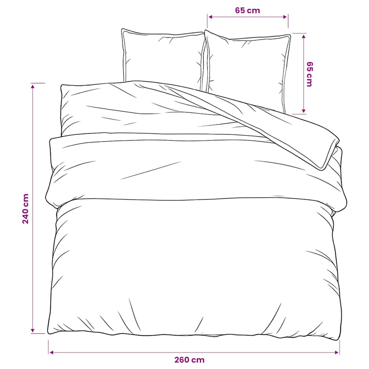 Duvet Cover Cotton White 240 x 260 cm Bedding Bed Linen Bedroom Variant 2