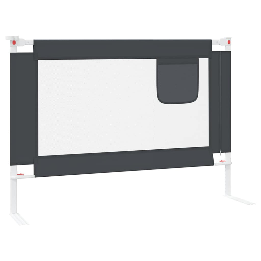 Toddler Safety Bed Rail Dark Fabric (100% Polyester) Dark Grey 90 x 25 x 95 cm