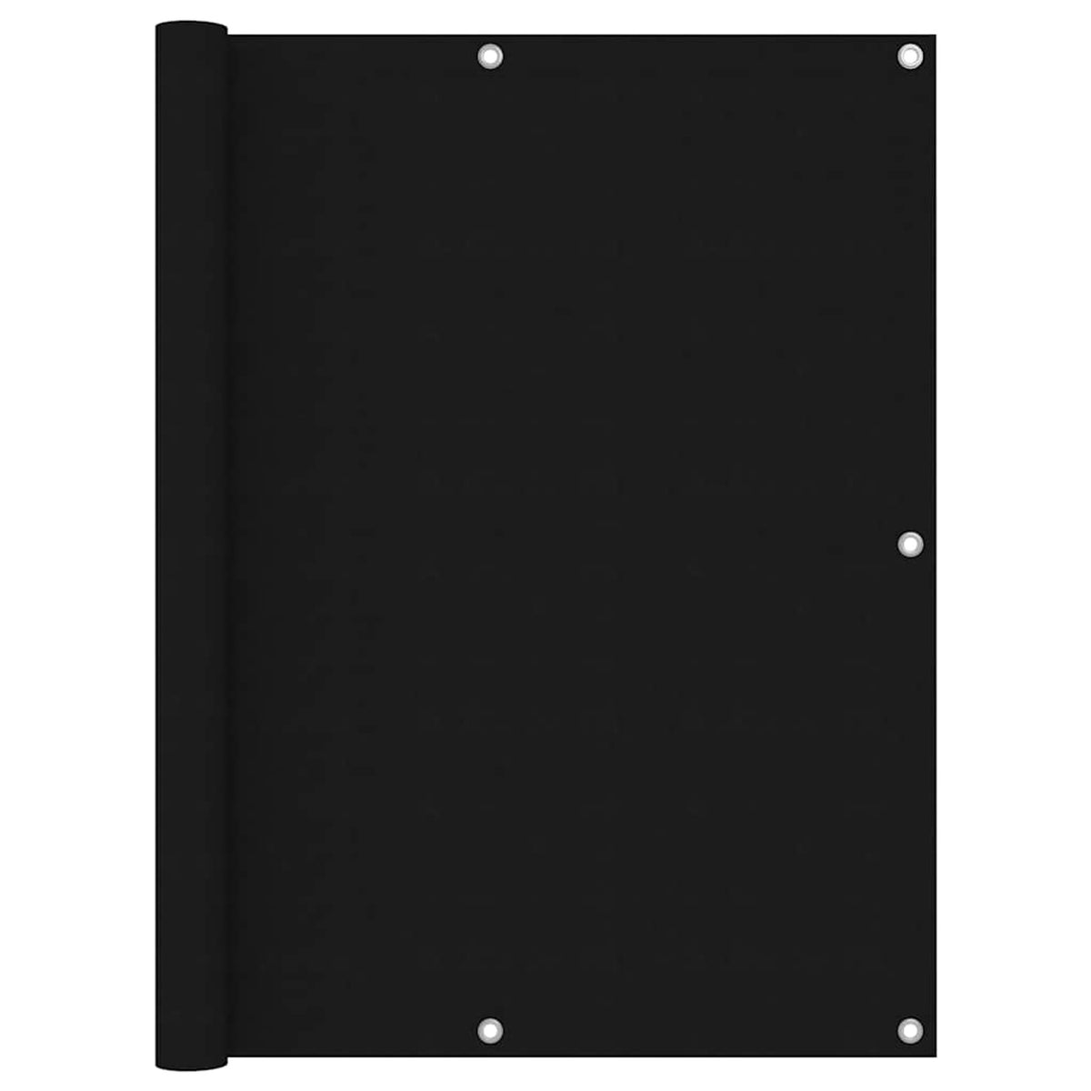 Balcony Screen Oxford Fabric Black Waterproof UV Resistant 120 x 600 cm