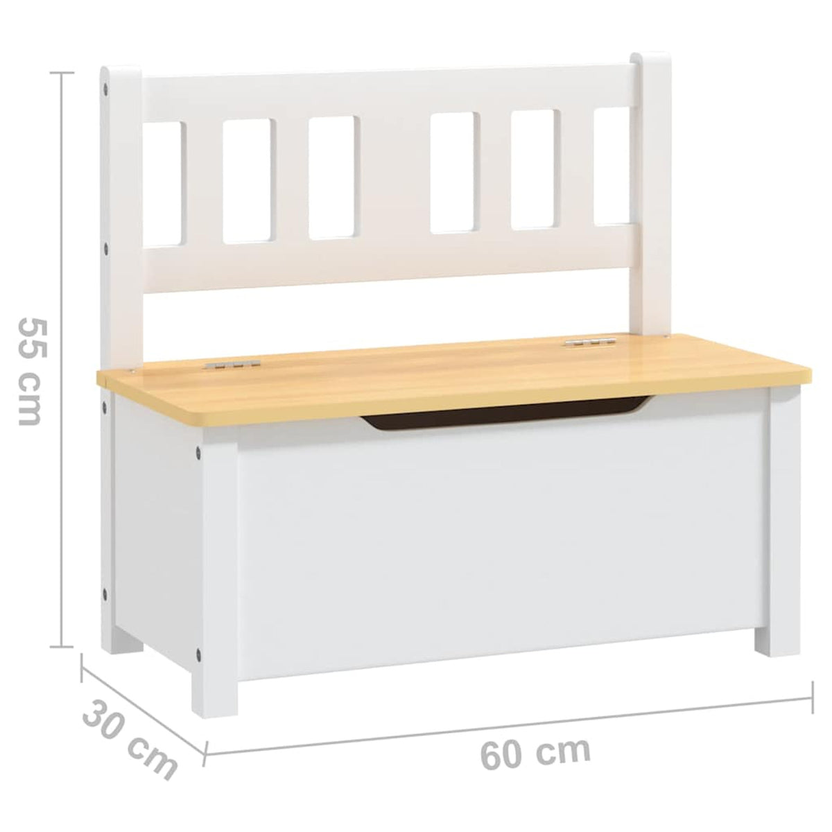 Table Mdf White 60 x 50 x 48 cm Furniture Home Dining Baby Toddler Variant 4