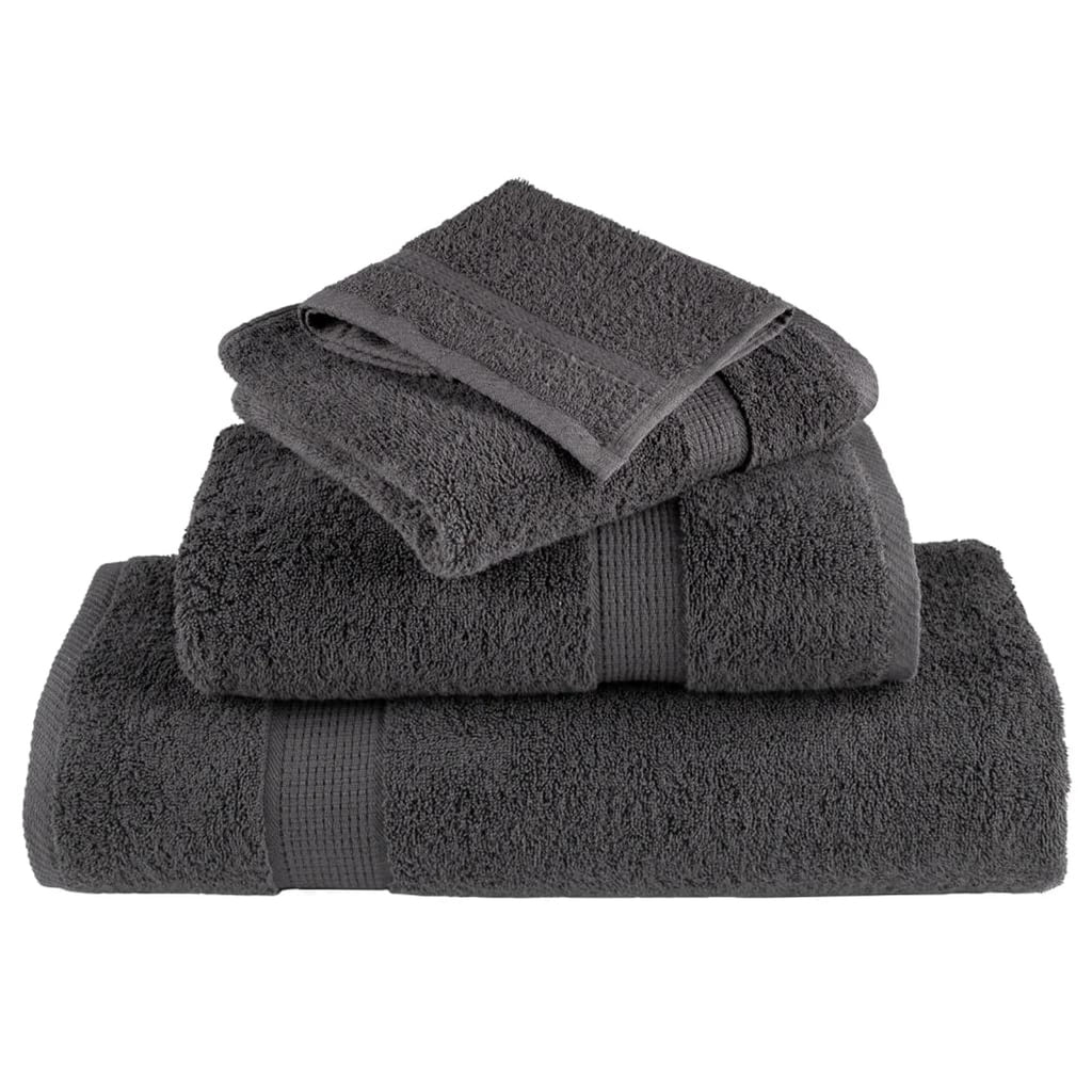 Towel Cotton Anthracite 200 x 80 cm Bathroom Bath Linen Home Towels Variant 2