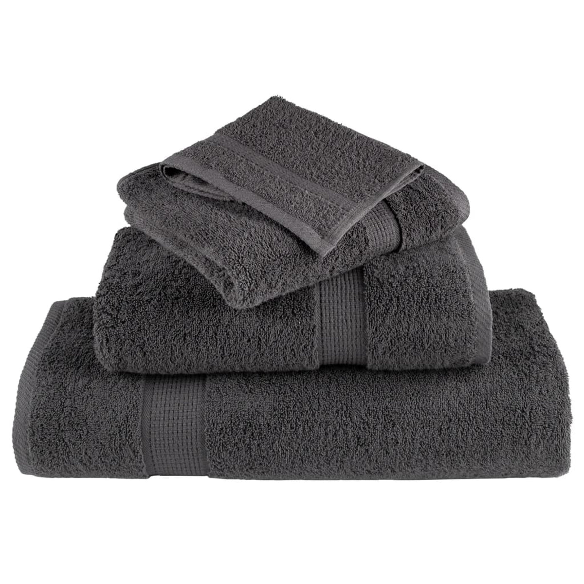 Towel Cotton Anthracite 200 x 80 cm Bathroom Bath Linen Home Towels Variant 2