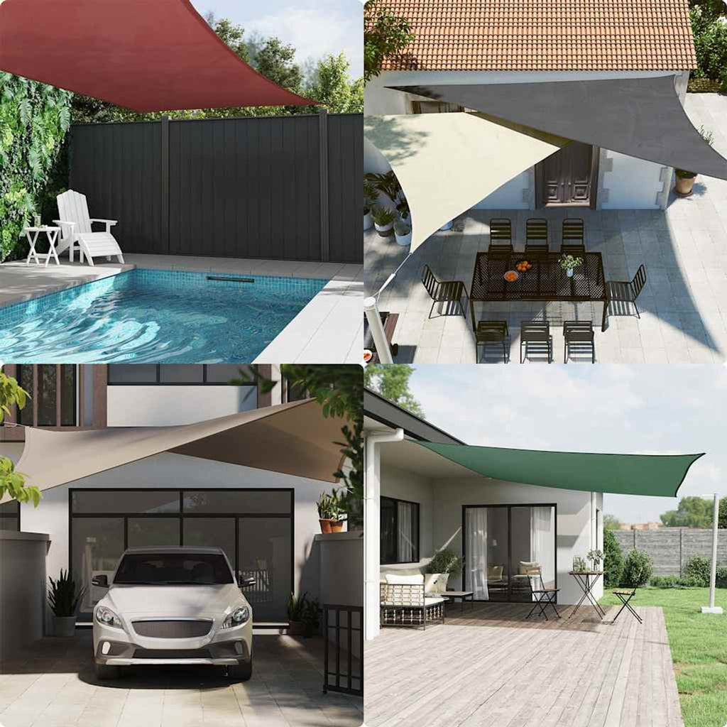 Sunshade Sail Oxford Fabric Yellow Water Resistant UV Resistant 700 x 700 cm