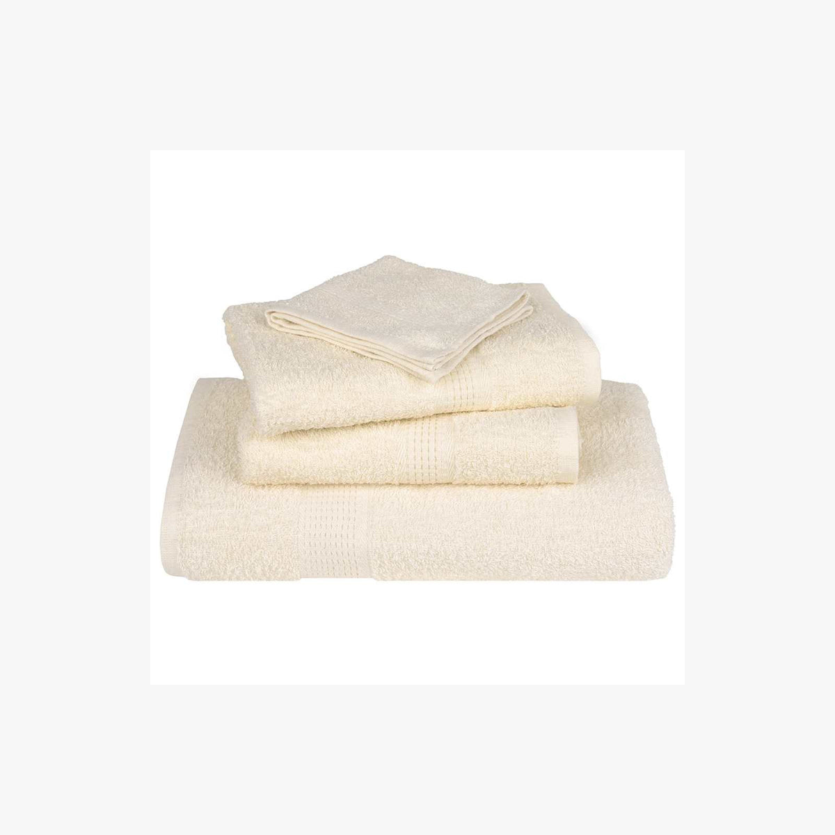 Towel Cotton Cream 200 x 100 cm Bathroom Bath Linen Home Towels 2 pcs FROGN