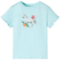 Kids T-Shirt Cotton Light Aqua 116 Children's Top Kids Clothing Kids Wear