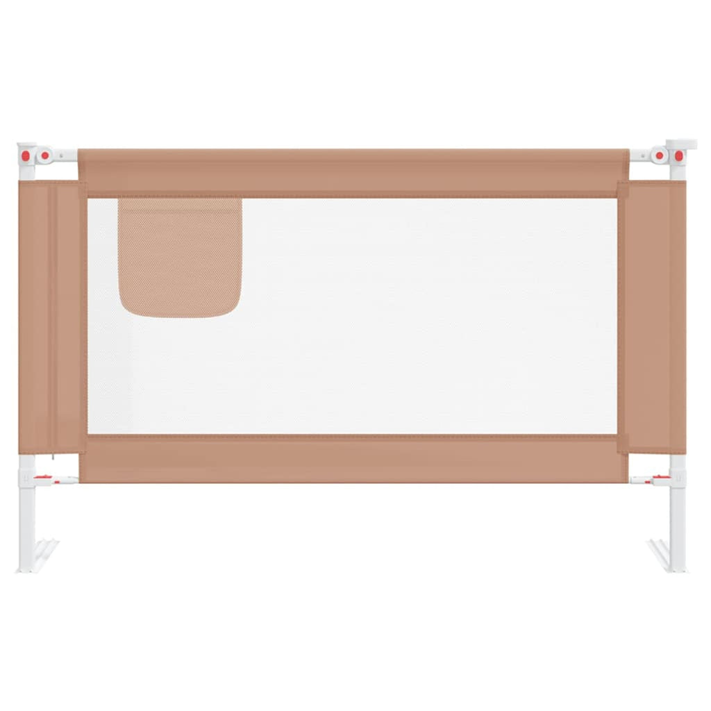 Toddler Safety Bed Rail Fabric (100% Polyester) Taupe 120 x 25 x 95 cm