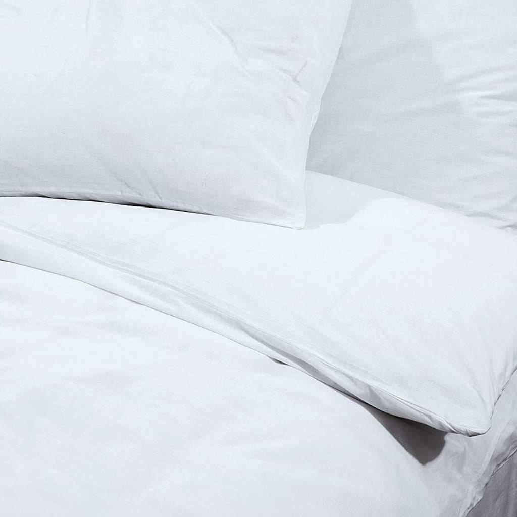 Duvet Cover Cotton White 220 x 260 cm Bedding Bed Linen Bedroom Quilt 220x260cm