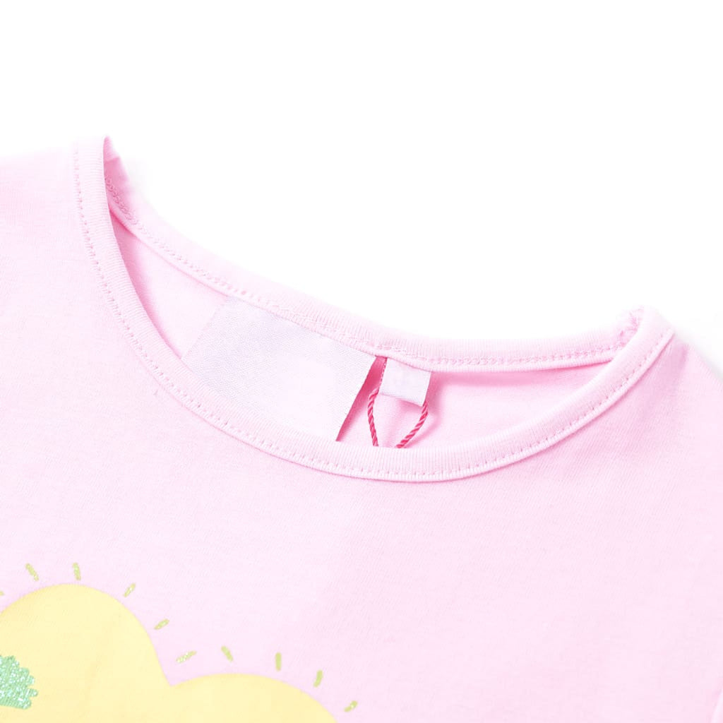 Kids T-Shirt Cotton Light Pink 128 Children's Top Kids Clothing Kids Wear 128