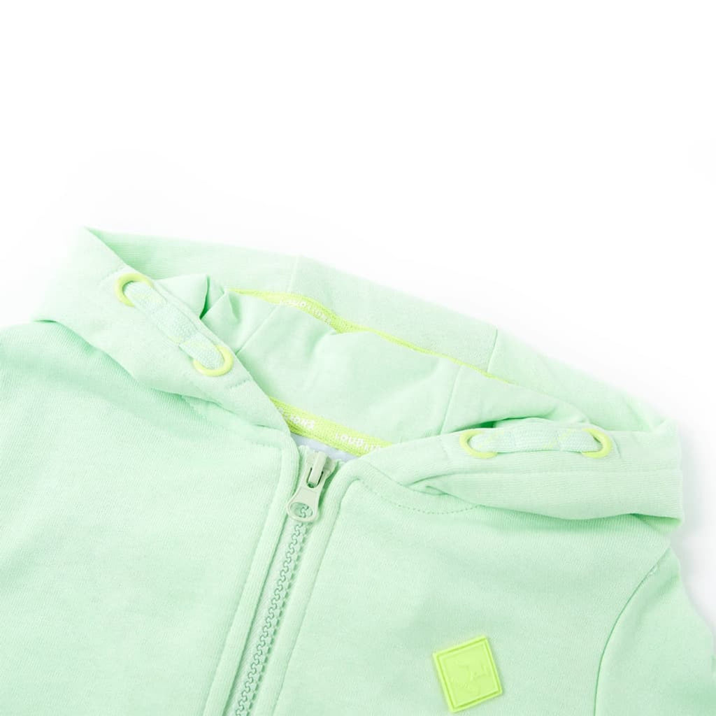 Sweatshirt Cotton Bright Green 104 Kids Clothing Children's Top Kids Wear Zip
