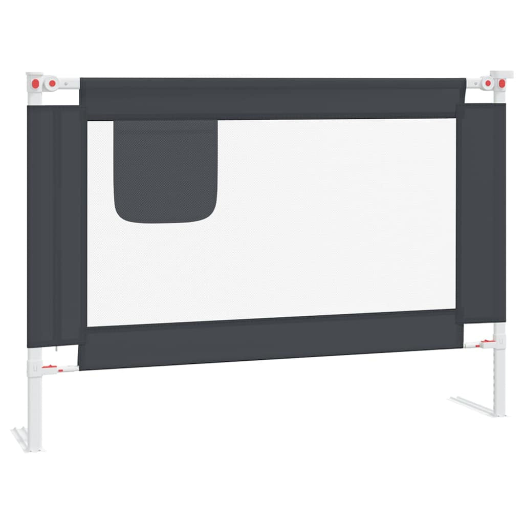 Toddler Safety Bed Rail Dark Fabric (100% Polyester) Dark Grey 90 x 25 x 95 cm