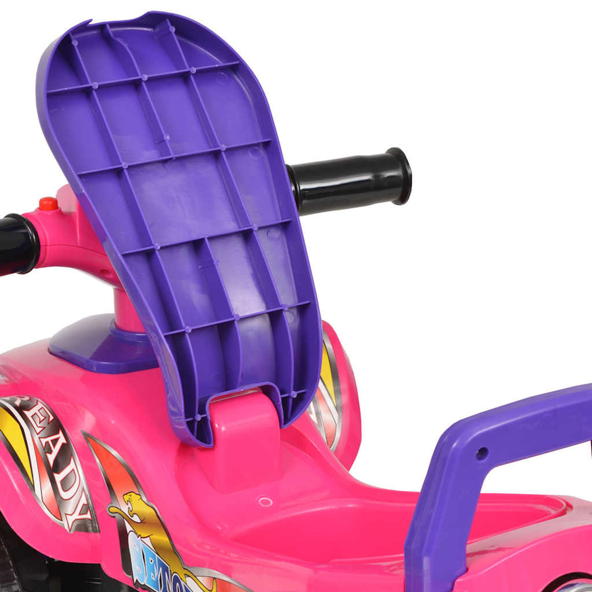 Children'S Ride-On Atv Plastic Pink With Storage 60 x 38 x 42 cm Push Sound