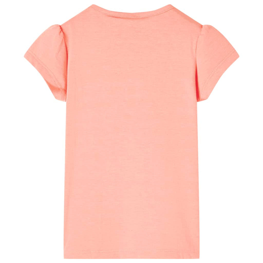 Kids T-Shirt Cotton Neon Coral 104 Children's Top Kids Clothing Kids Wear 104