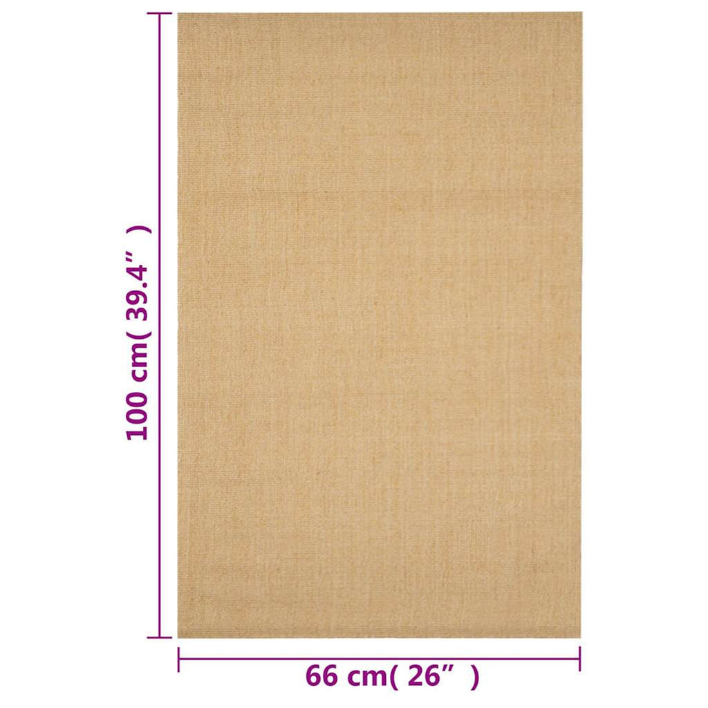 Rug Sisal Natural 100 x 66 cm Floor Mat Home Decor Floor Covering Rugs 100x66cm