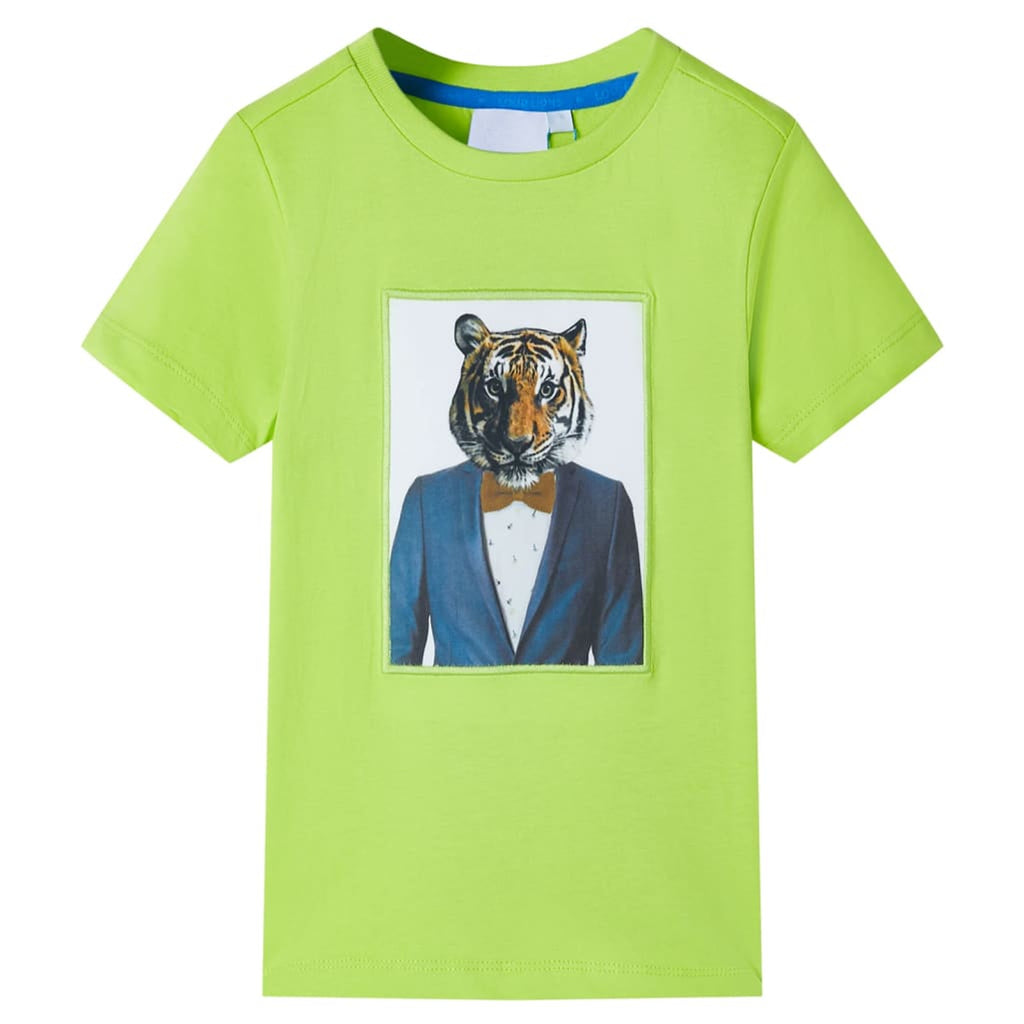 Kids T-Shirt Cotton Lime 116 Children's Top Kids Clothing Kids Wear Kids' Tops