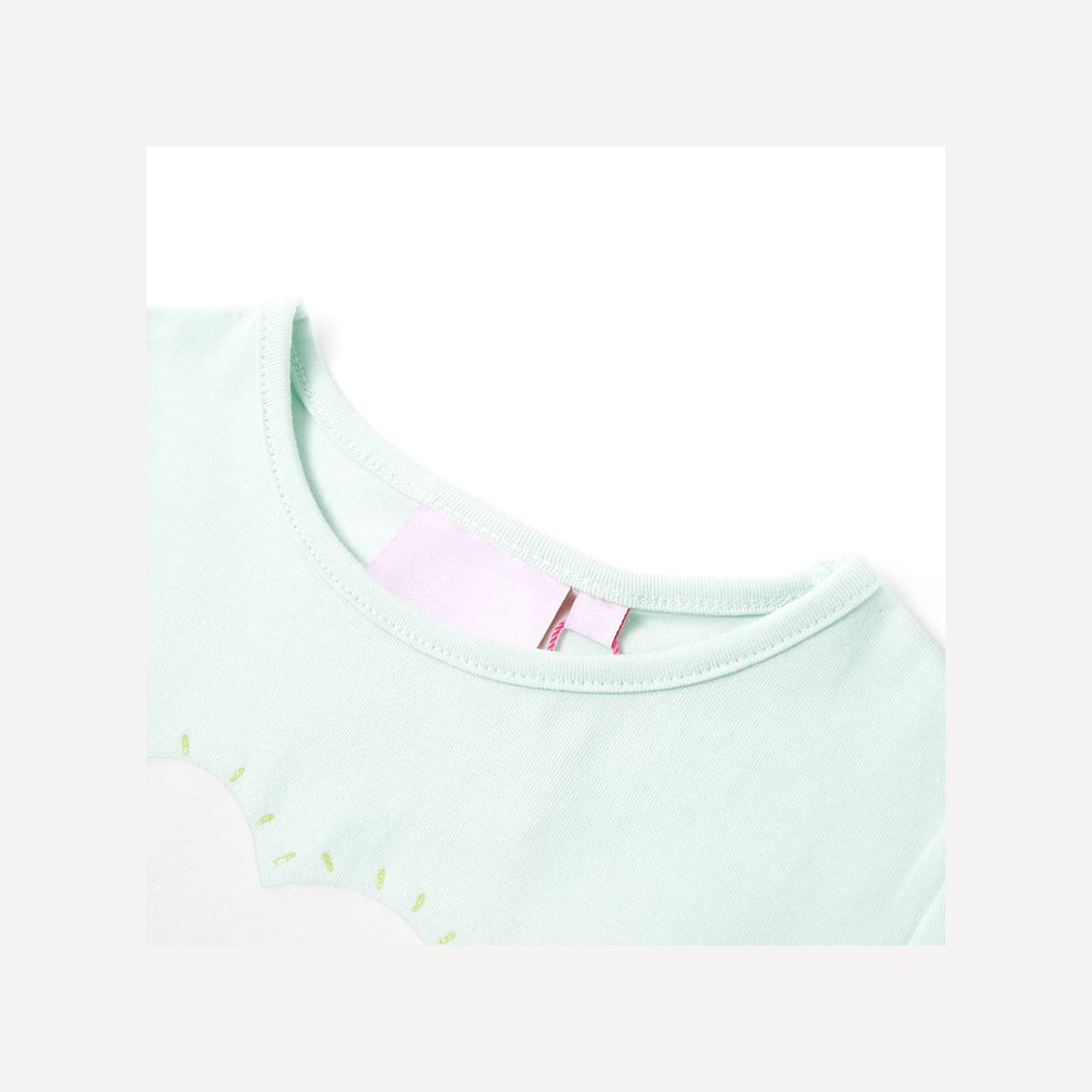 Kids T-Shirt Cotton Light Mint 92 Children's Top Kids Clothing Kids Wear 92