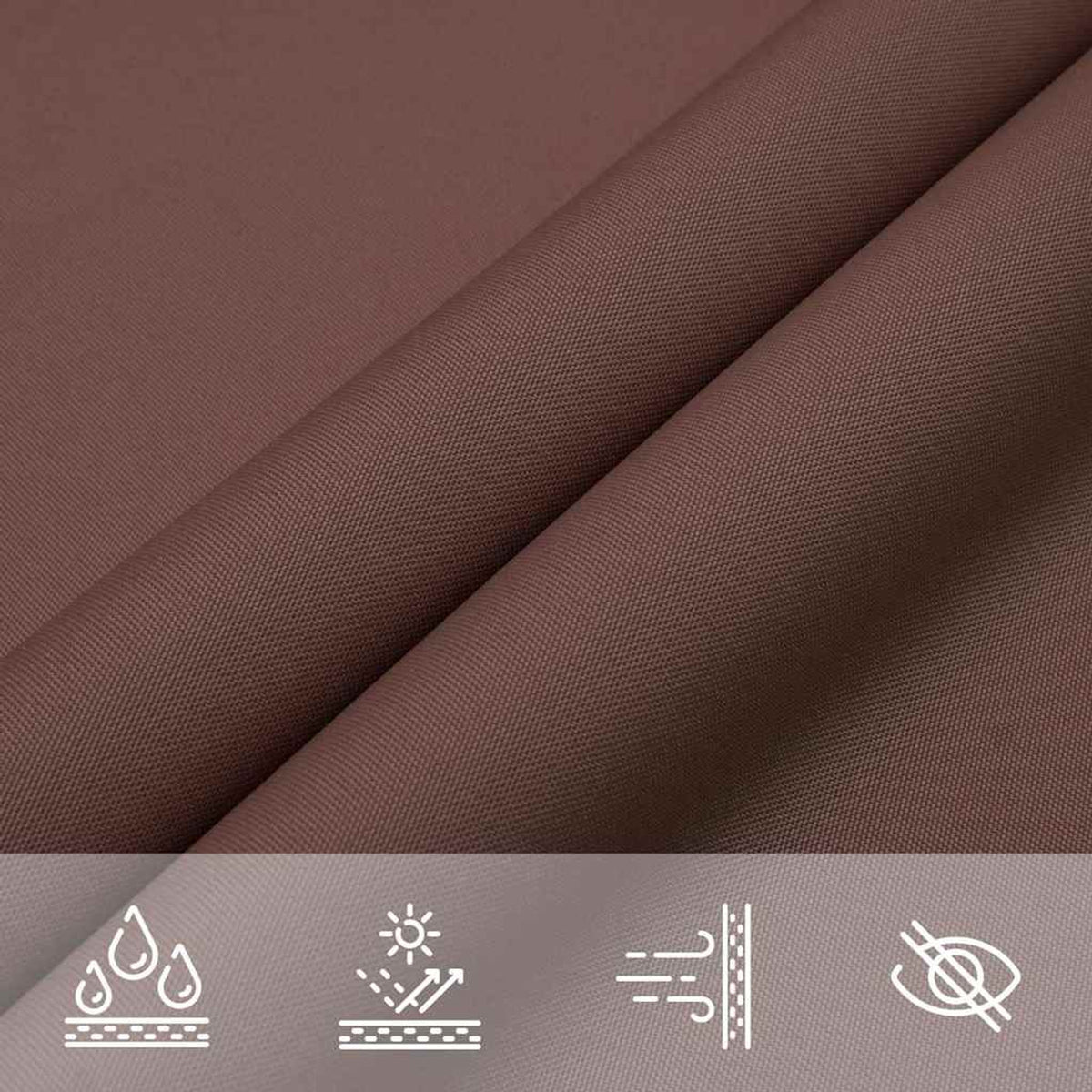 Sunshade Sail Oxford Fabric Brown Water Resistant UV Resistant 200 x 400 cm