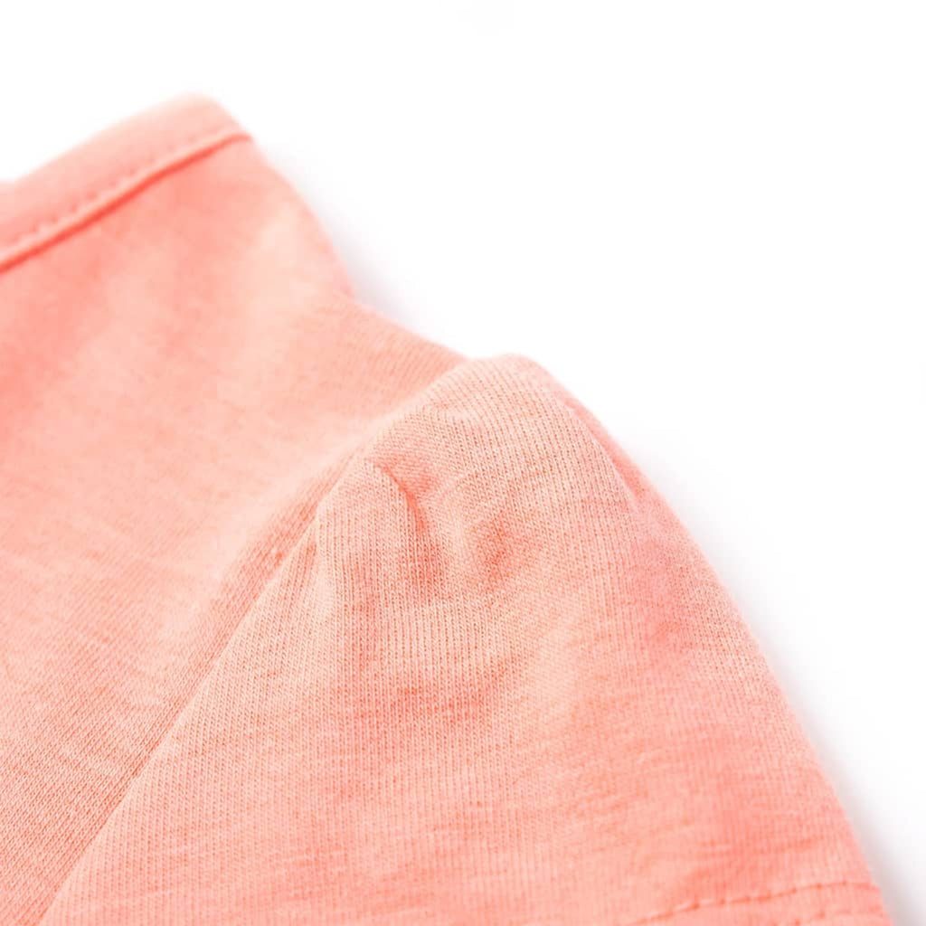 Kids T-Shirt Cotton Neon Coral 104 Children's Top Kids Clothing Kids Wear 104