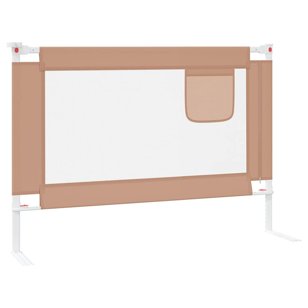 Toddler Safety Bed Rail Fabric (100% Polyester) Taupe 90 x 25 x 95 cm Bedguard