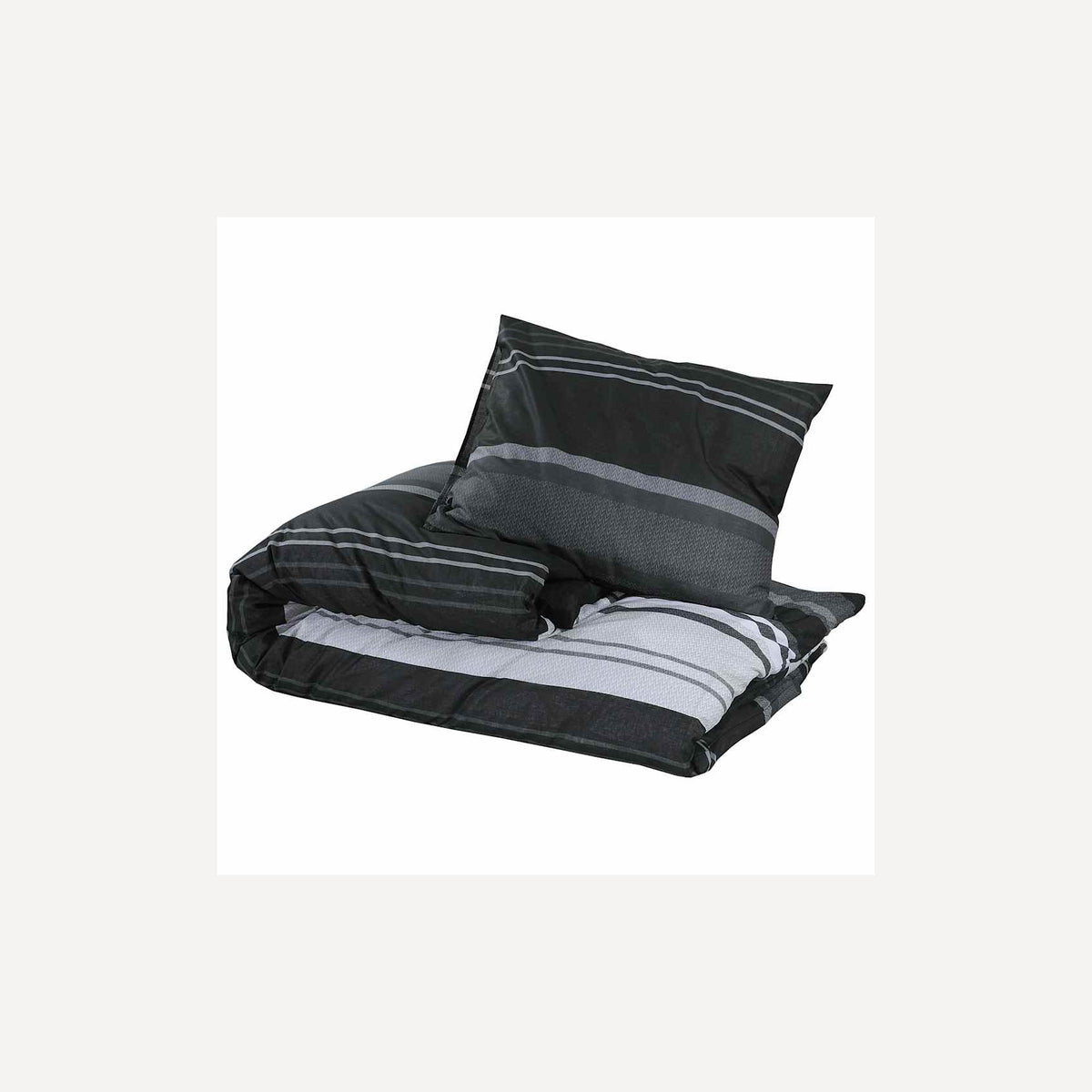 Duvet Cover Cotton Black 220 x 200 cm Bedding Bed Linen Bedroom Variant 2
