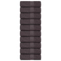 Towel Cotton Anthracite 50 x 30 cm Bathroom Bath Linen Home Towels 10 pcs