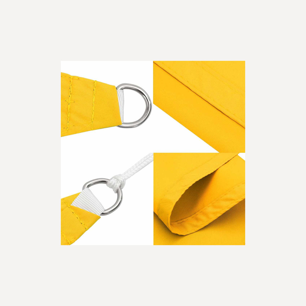 Sunshade Sail Oxford Fabric Yellow Water Resistant UV Resistant 450 x 450 cm