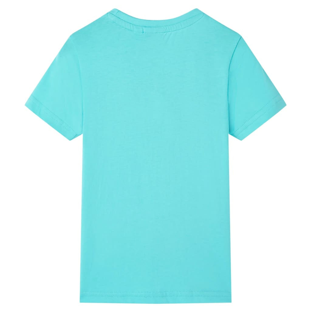 Kids T-Shirt Cotton Aqua 116 Children's Top Kids Clothing Kids Wear Kids' Tops