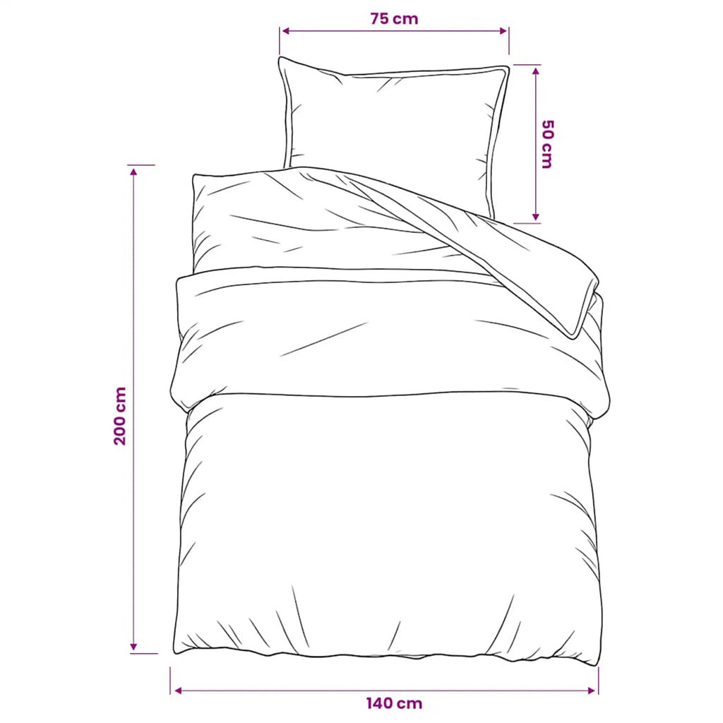 Duvet Cover Cotton Black 200 x 140 cm Bedding Bed Linen Bedroom Variant 6