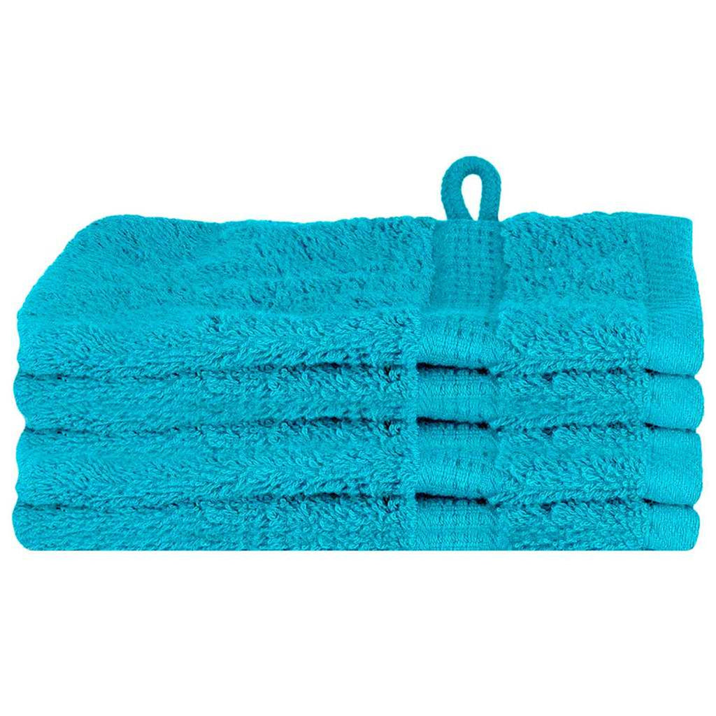 Towel Cotton Turquiose 15 x 21 cm Bathroom Bath Linen Home Towels 4 pcs Guest