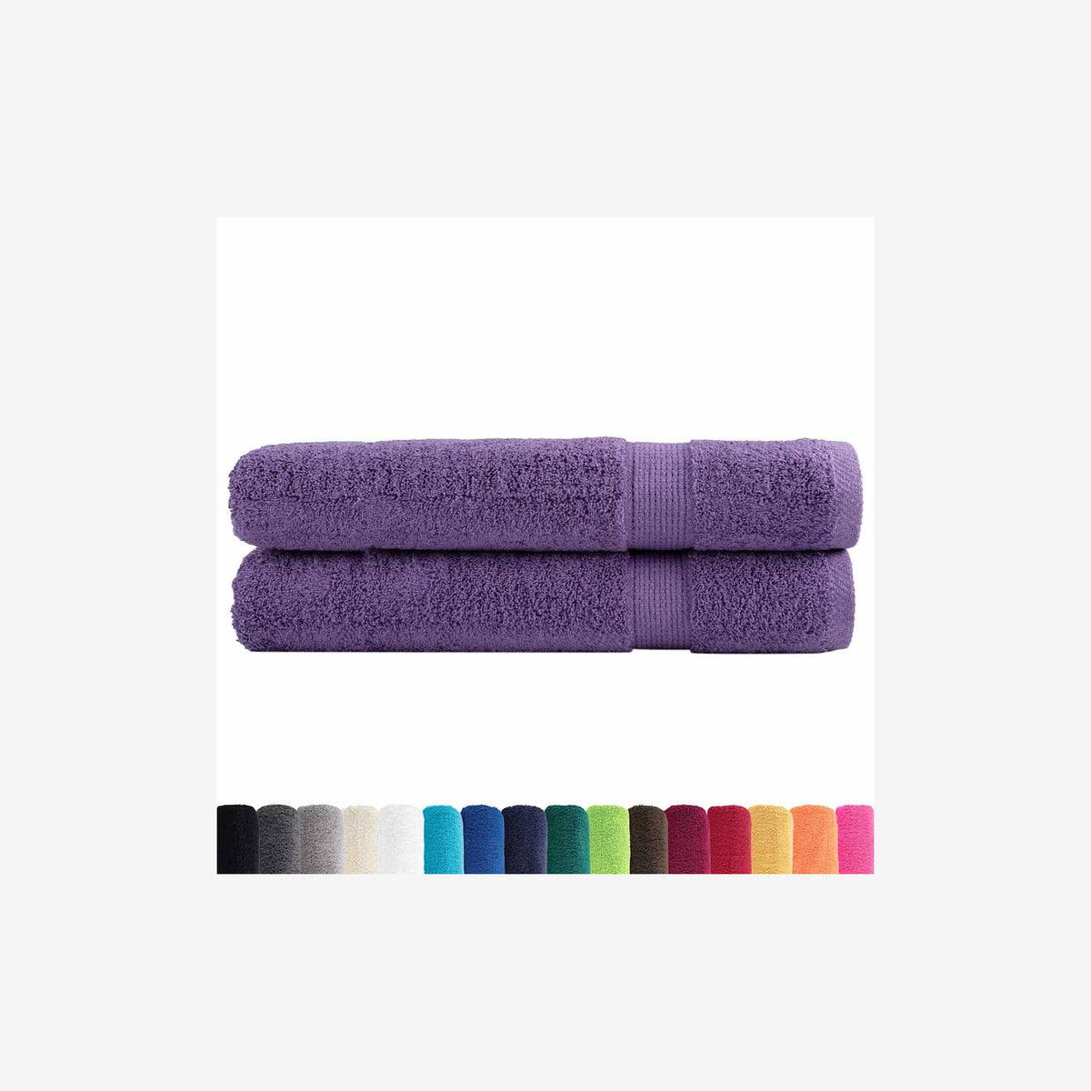 Towel Cotton Purple 200 x 80 cm Bathroom Bath Linen Home Towels 2 Variant 2