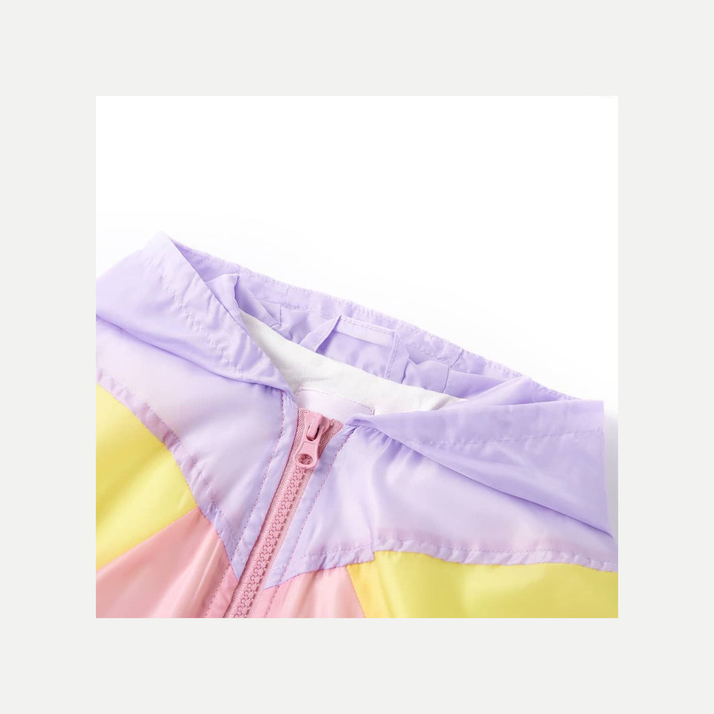 Kids'Hooded Jacket Polyester Light Pink 116 Kids' Outerwear Zip Multicolour