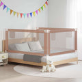 Toddler Safety Bed Rail Fabric (100% Polyester) Taupe 180 x 25 x 95 cm