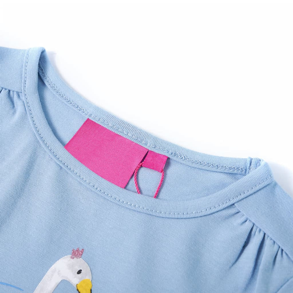 Kids T-Shirt Cotton Light Blue 140 Children's Top Kids Clothing Kids Wear Long