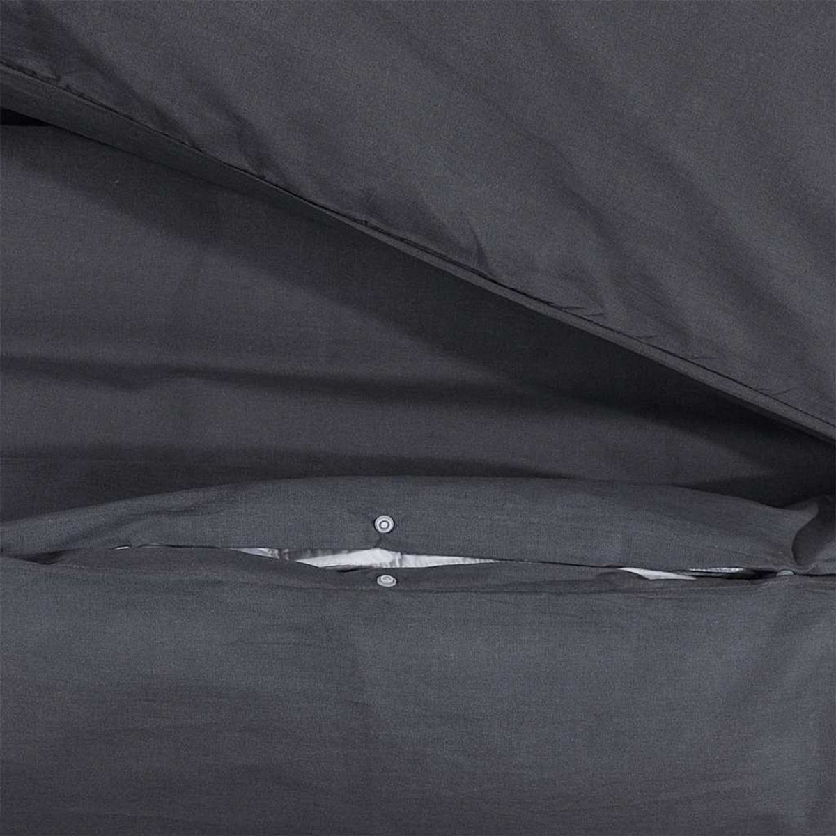 Duvet Cover Cotton Black 200 x 135 cm Bedding Bed Linen Bedroom Variant 4