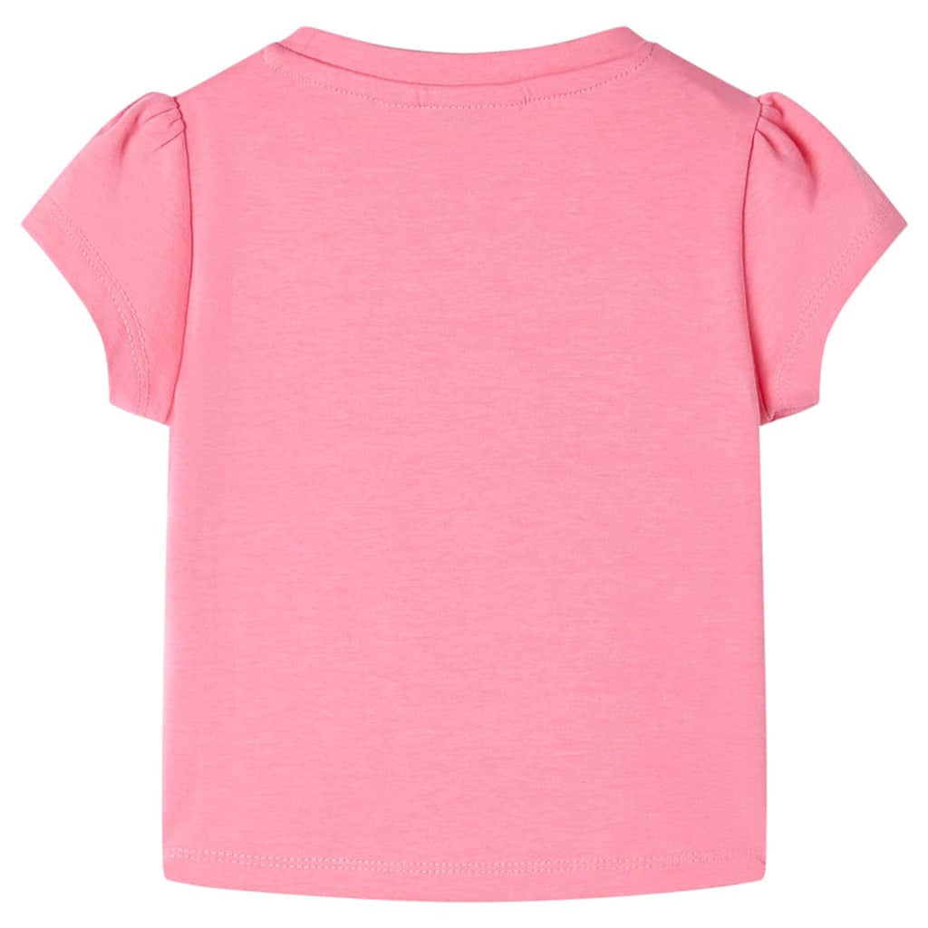 Kids T-Shirt Cotton Bright Fluo Pink 92 Children's Top Kids Clothing Kids Wear