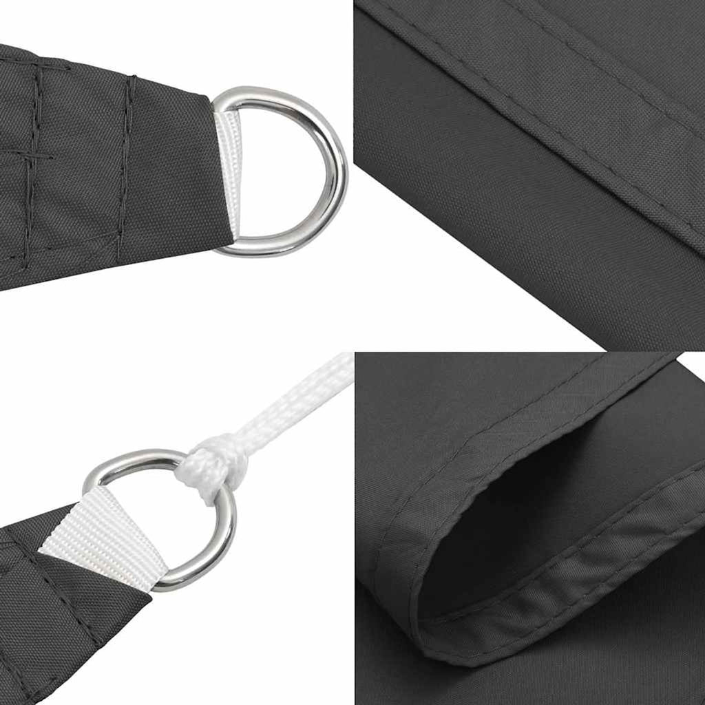 Sunshade Sail Oxford Fabric Anthracite Water Resistant UV Resistant 250 x 250