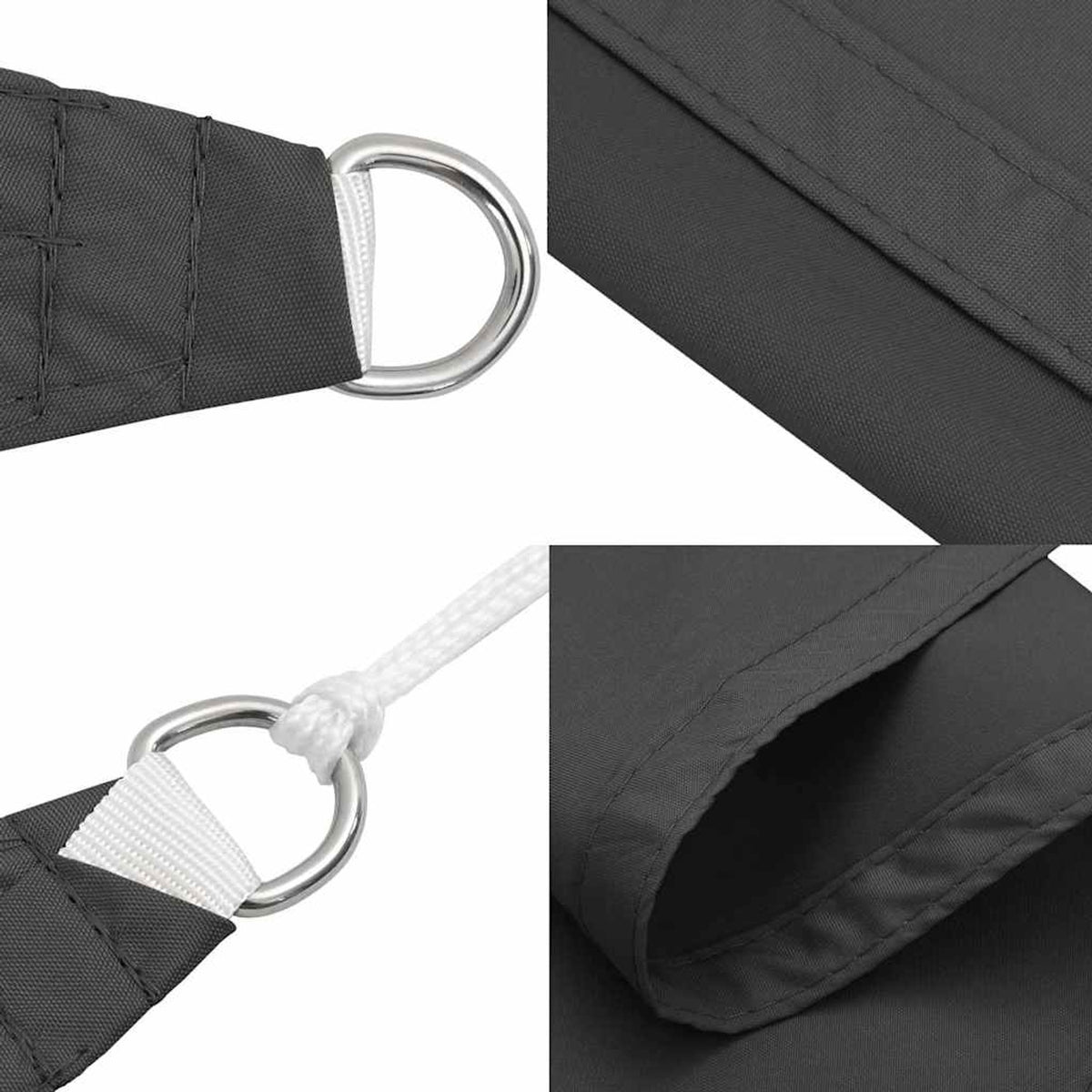 Sunshade Sail Oxford Fabric Anthracite Water Resistant UV Resistant 250 x 250
