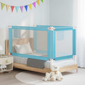 Toddler Safety Bed Rail Fabric (100% Polyester) Blue 150 x 25 x 95 cm Bedguard