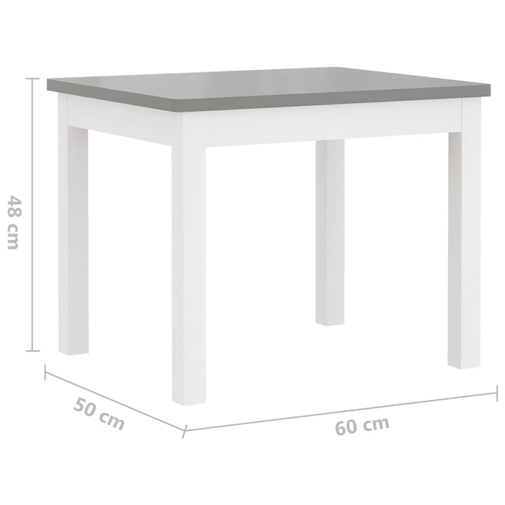Table Mdf White 60 x 50 x 48 cm Furniture Home Dining Baby Toddler Variant 3