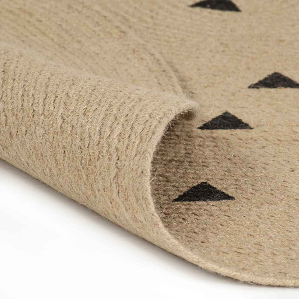 Rug Braided Jute Natural 150 x 150 cm Floor Mat Home Decor Floor Variant 3