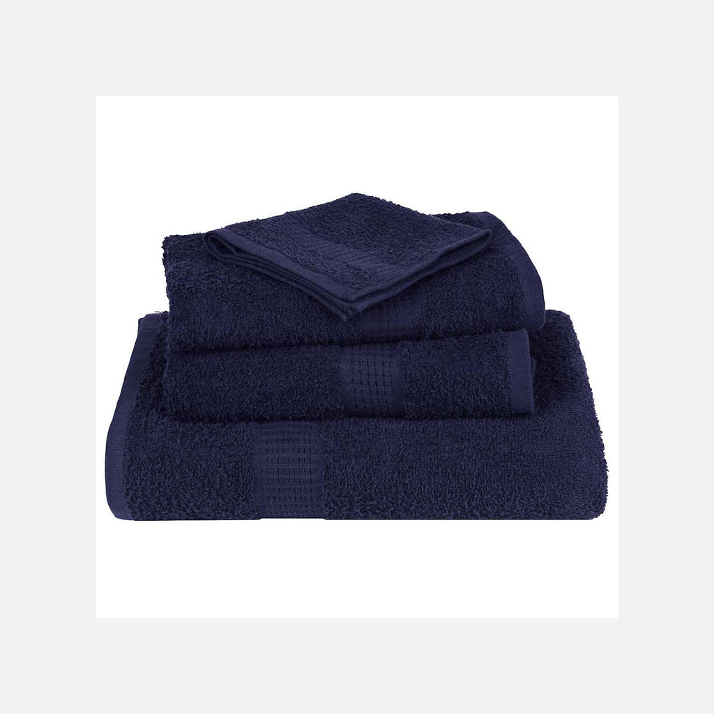 Towel Cotton Navy Blue 200 x 80 cm Bathroom Bath Linen Home Towels 10 pcs