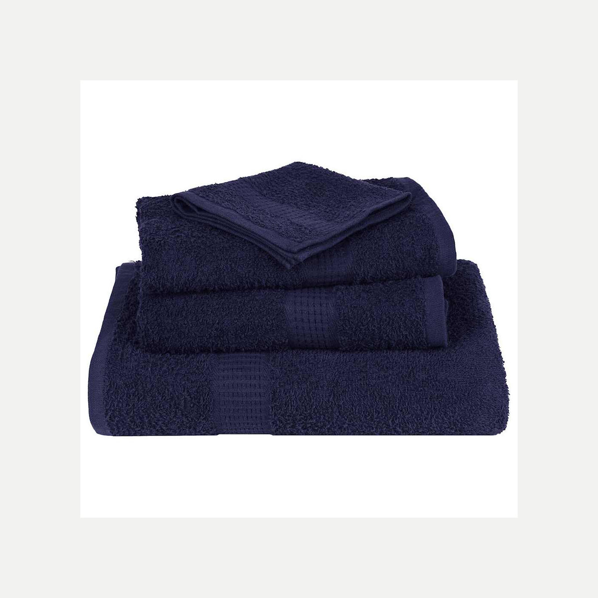Towel Cotton Navy Blue 200 x 80 cm Bathroom Bath Linen Home Towels 10 pcs