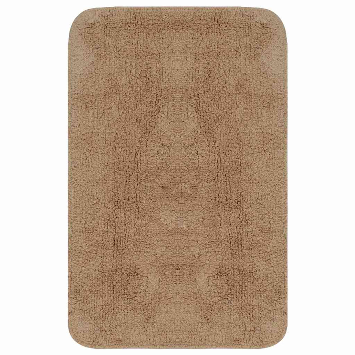Bathroom Mat Cotton Beige 93 x 63 cm Floor Mat Home Non Slip Bath Mats & Rugs