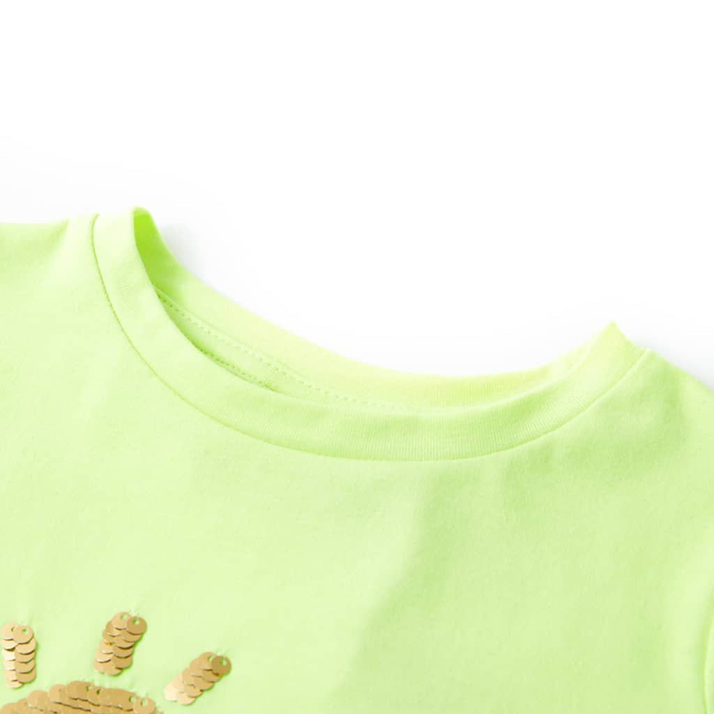 Kids T-Shirt Cotton Neon Yellow 116 Children's Top Kids Clothing Variant 2
