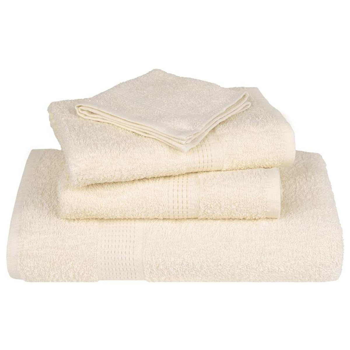 Towel Cotton Cream 50 x 30 cm Bathroom Bath Linen Home Towels 4 pcs Guest