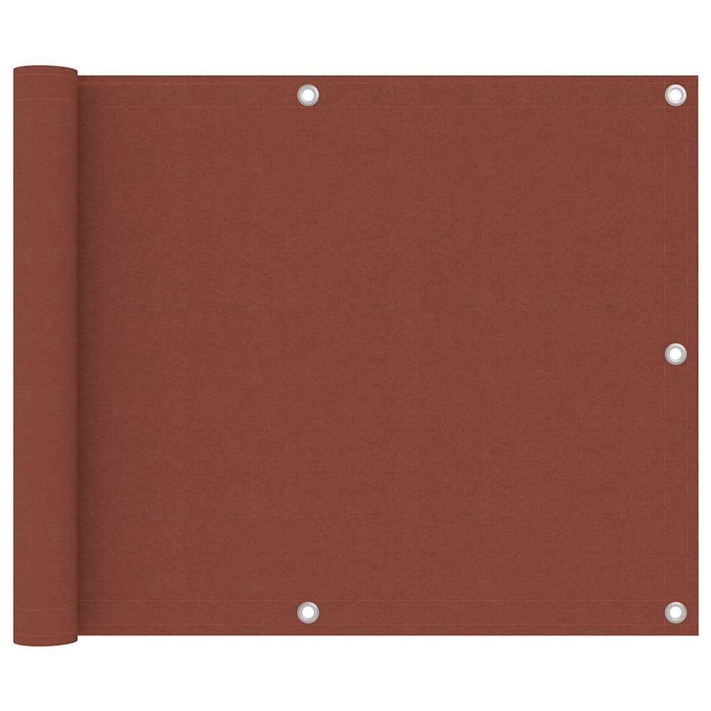 Balcony Screen Terracotta Oxford Fabric Waterproof UV Resistant 75 x 500 cm
