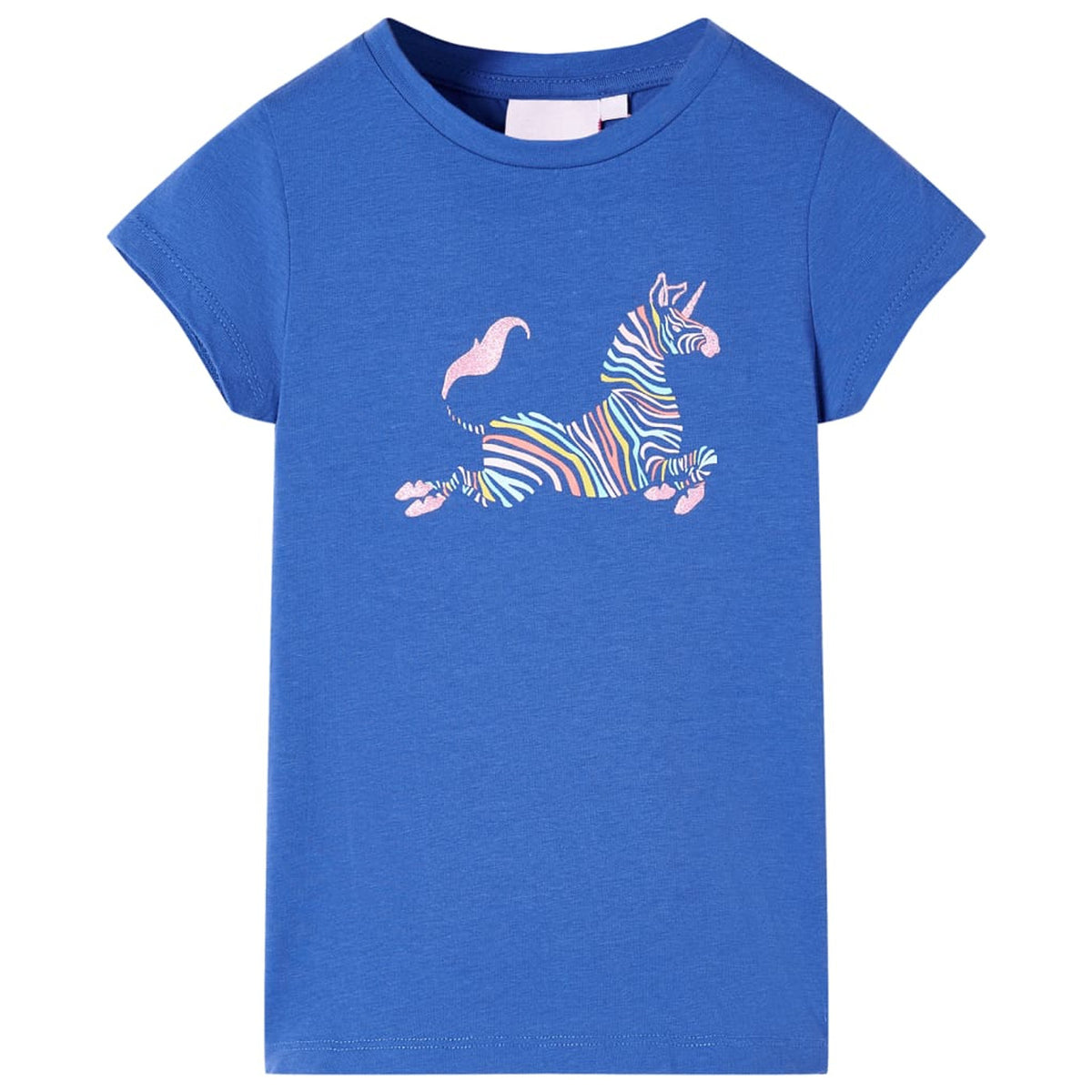 Kids T-Shirt Cotton Cobalt Blue 128 Children's Top Kids Clothing Kids Wear 128