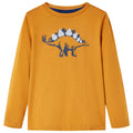 Kids T-Shirt Cotton Dark Ochre 92 Children's Top Kids Clothing Kids Wear Long