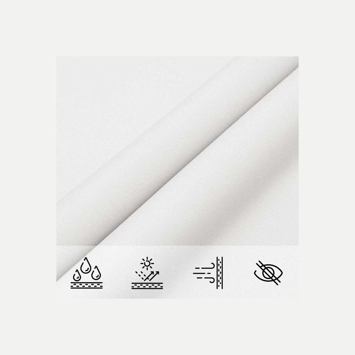 Sunshade Sail Oxford Fabric White Water Resistant UV Resistant 700 x 700 cm